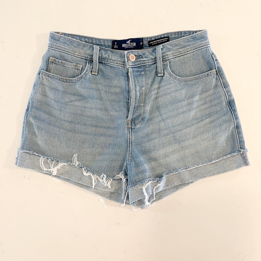 Hollister High-rise denim mom shorts
